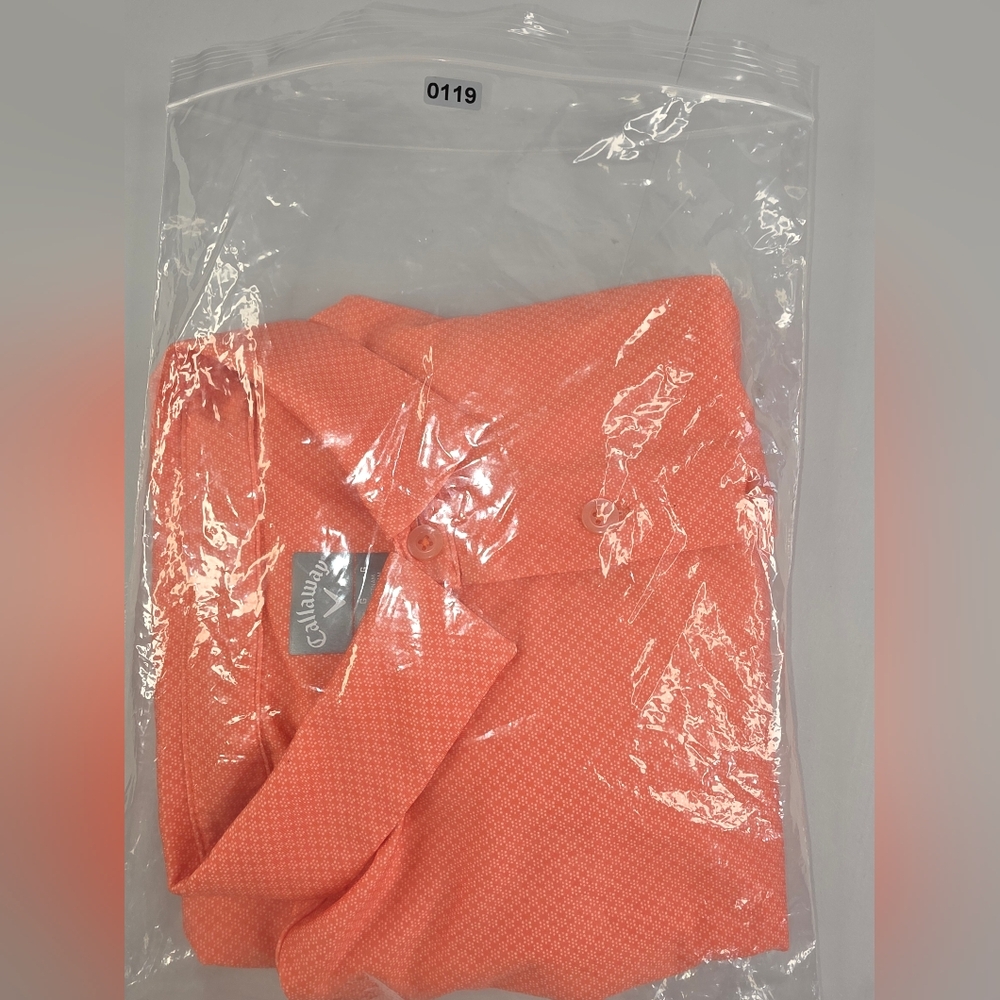 Callaway Men's Short Sleeve Coral Patterned Polo Shirt Golf Size Large F-0119 - Picture 12 of 12